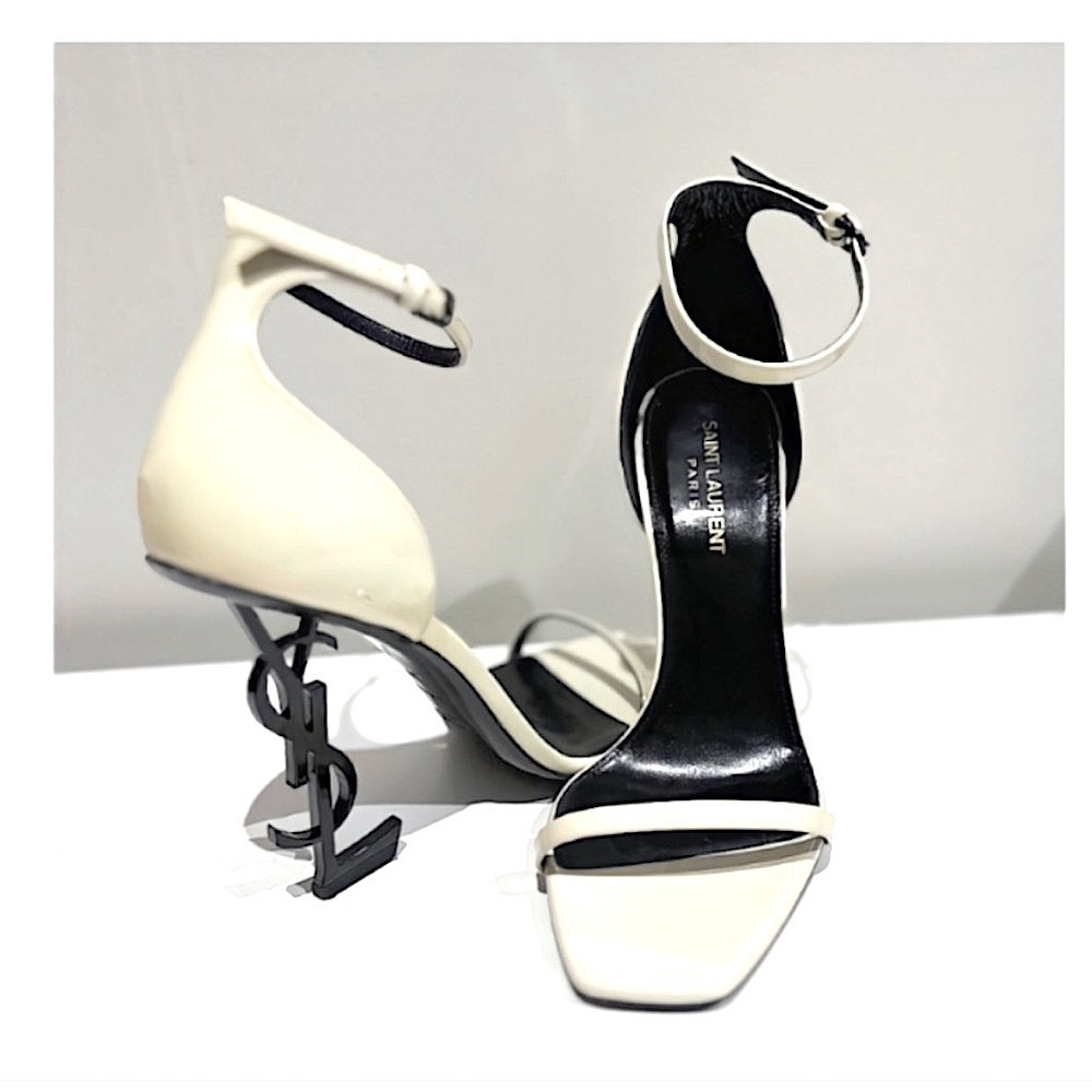 🔥HP🔥Yves Saint Laurent Opyum Sandals in Patent Leather With Black Heel Size 9